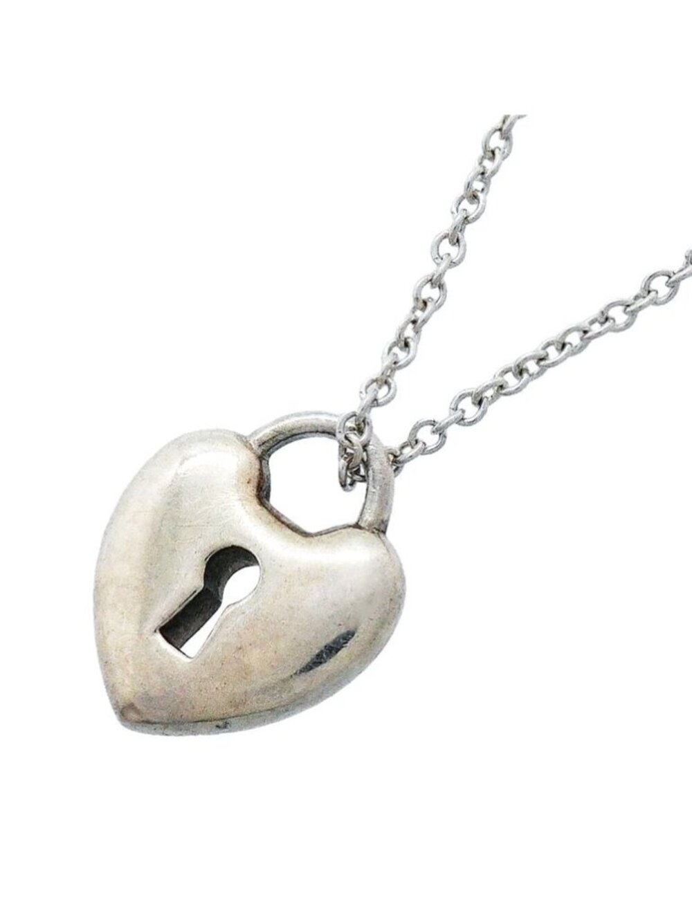 Tiffany & Co Heart Necklace Rock Silver